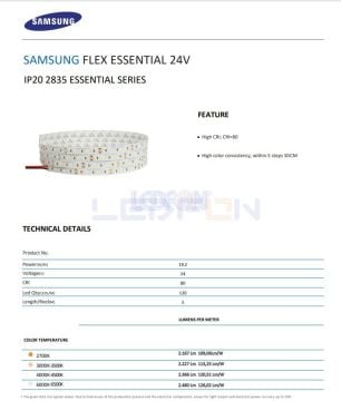 12V 14.4W Samsung 120 Led İç Mekan 4000K Naturel Şerit Led