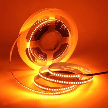12V 240 Led İç Mekan Amber Sarı Şerit Led
