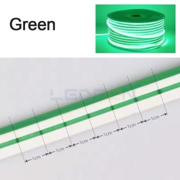 12V 6x12mm 9W IP67 Silikon Yeşil Neon Led 1cm