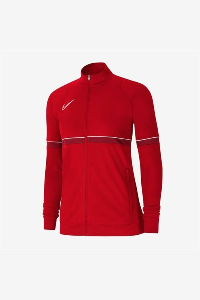 Nike W Academy 21 Knit Track Jacket CV2677-657 Kırmızı Kadın Antrenman Eşofman Üstü