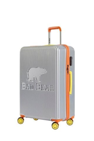 Bad Bear Logo Suitcase 23.01.80.001G Gri Büyük Boy Tekerlekli ABS Valiz 95 Lt.