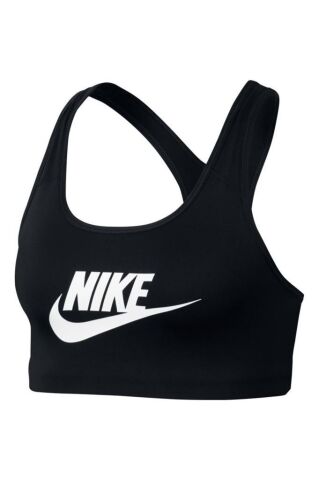 Nike Swoosh Futura Bra 899370-010 Kadın Siyah Sporcu Sütyeni