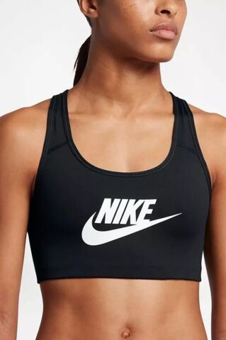 Nike Swoosh Futura Bra 899370-010 Kadın Siyah Sporcu Sütyeni