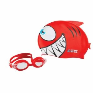Altis BGS-11 Balık Desenli Çocuk Silikon Bone+Gözlük Set