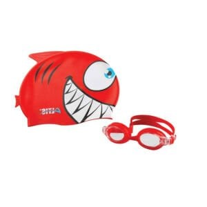 Altis BGS-11 Balık Desenli Çocuk Silikon Bone+Gözlük Set