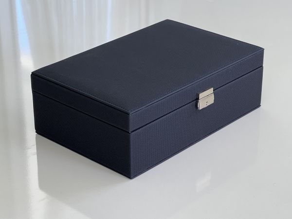Lacivert Luxury El Sanatı V.I.P  Mücevharat Takı Kutusu 20x30cm İsminize Özel