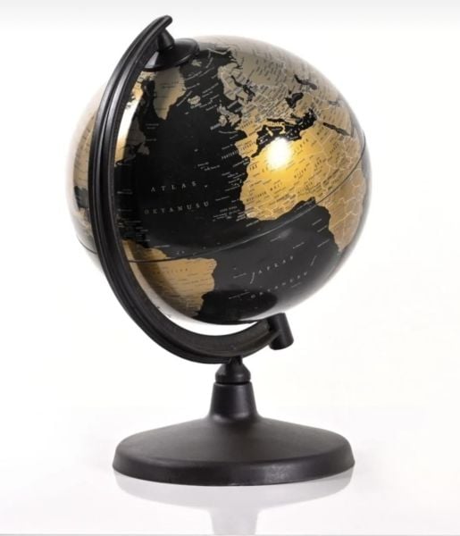 Dünya Küresi Gold Siyah 30cm
