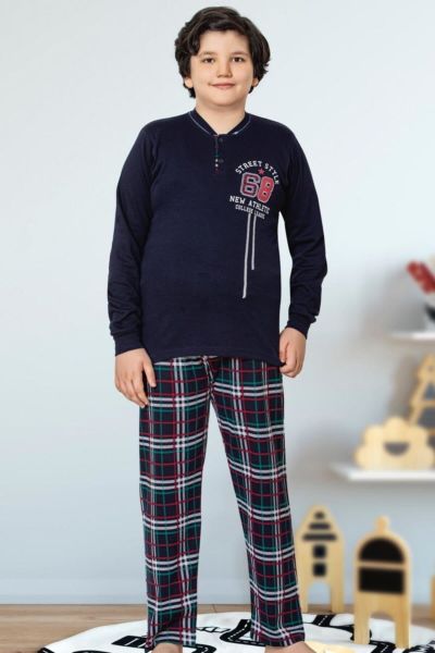 Kshop 2435 Erkek Çocuk Uzun Kol Pijama Takımı