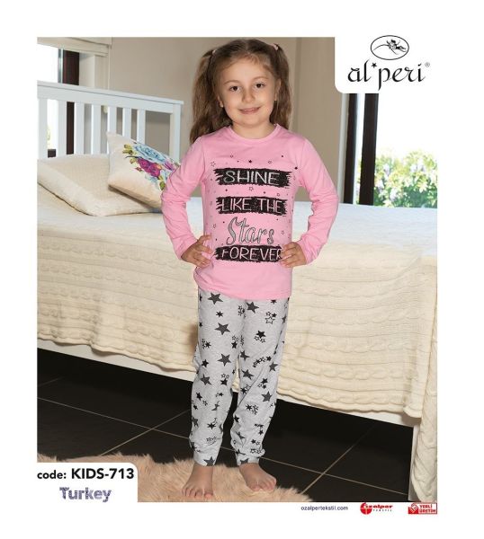 Alperi Kıds 713  Uzun Kol Çocuk Pijama Takımı