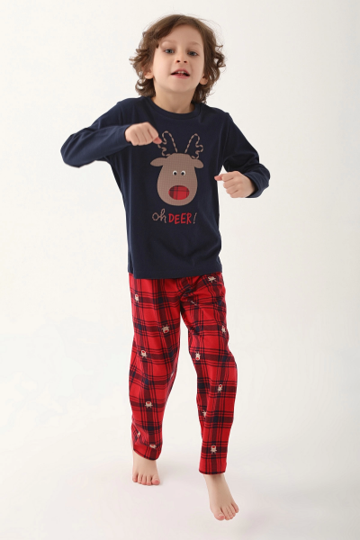 Arnetta Ar2752-2 Lacivert Erkek Çocuk Uzun Kol Pijama Takım