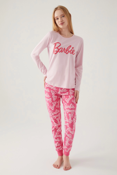 Barbie L1766-s Kadın Uzun Koll Pijama Takımı