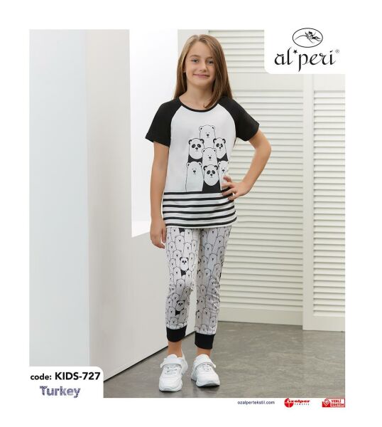 Alperi Kıds-727 Kids Kısa Kol Çocuk Pijama Takımı