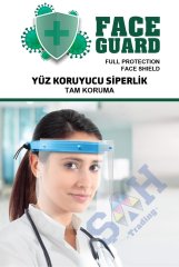 Face Guard CE Belgeli Tam Korumalı Koruyucu Siperlik