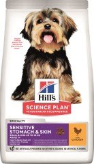 Hills Sensitive Stomachi Skin Tavuklu Küçük Irk Yetişkin Köpek Maması 1,5 KG