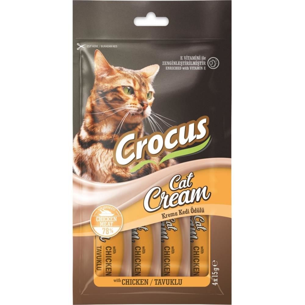 Crocus Cat Cream Ödül Tavuklu  4*15 gr