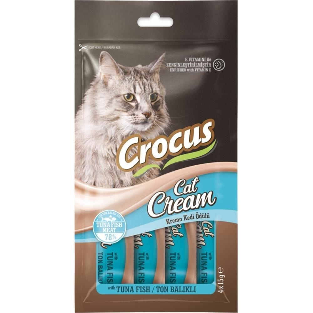 Crocus Cat Cream Ödül Ton balık  4*15 gr