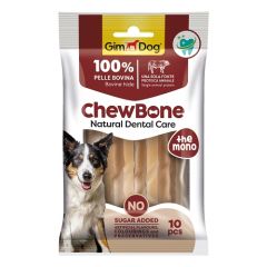 Gimdog Rawhide Sticks Burgu Köpek Çiğneme Kemiği 10lu Naturel