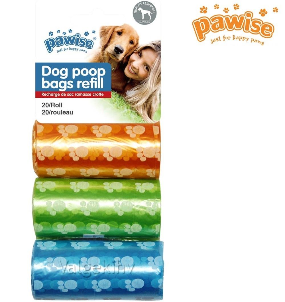 Pawise Köpek Dışkı Poşeti 3 Rulo (20'li)