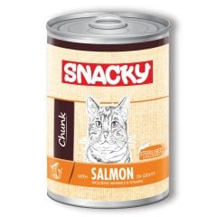 Snacky Somonlu Kedi Konservesi Gravy Soslu 400gr