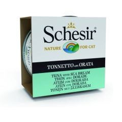 Schesir Ton Balıklı ve Çipuralı Yetişkin Kedi Konservesi 85 gr
