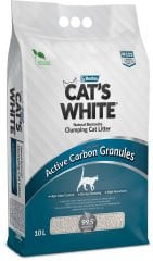 Cats White Aktif Karbonlu Tozsuz Kedi Kumu 10 Lt