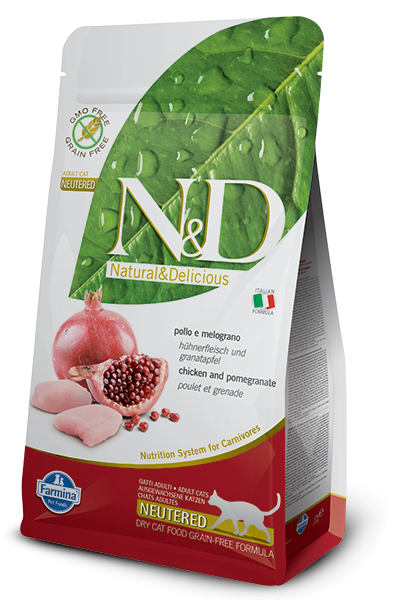 N&D Tahılsız Tavuklu Narlı Kısırlaştırılmış Kedi Maması 5 Kg