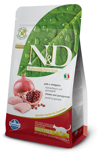 N&D Tahılsız Tavuklu Narlı Kısırlaştırılmış Kedi Maması 5 Kg