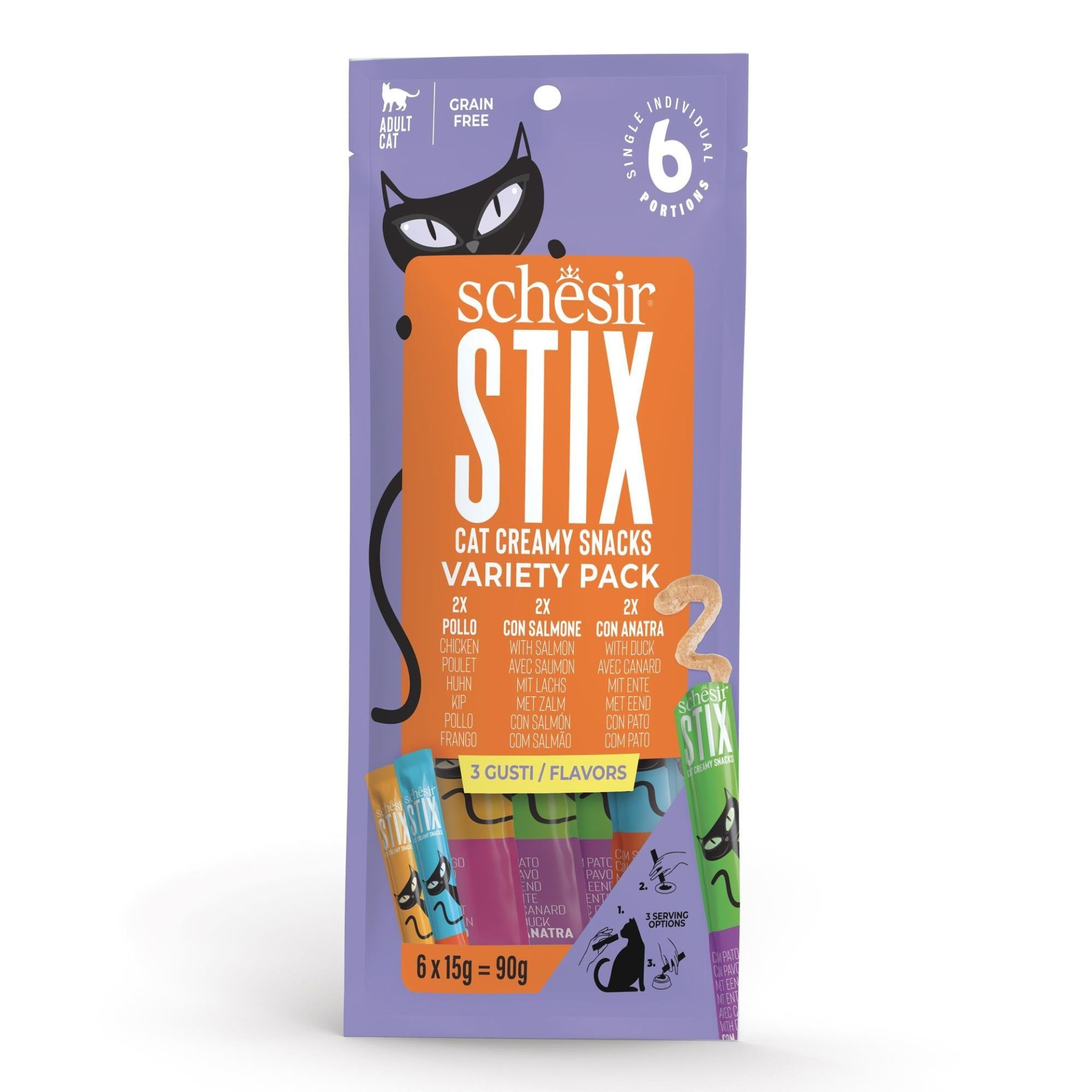 Schesir Sıvı Kedi Ödülü Karışık Lezzet 6x15gr