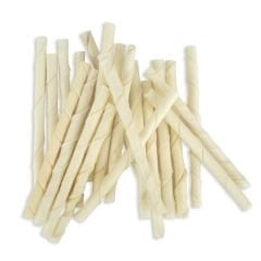 Zampa Beyaz Burgu Köpek Kemirme Çubuğu 100 Adet Kemik 5-6gr 12-13CM