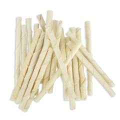 Zampa Beyaz Burgu Köpek Kemirme Çubuğu 100 Adet Kemik 5-6gr 12-13CM