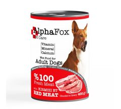 Alpha Fox Kırmızı Etli Yetişkin Köpek Konservesi 400 Gr