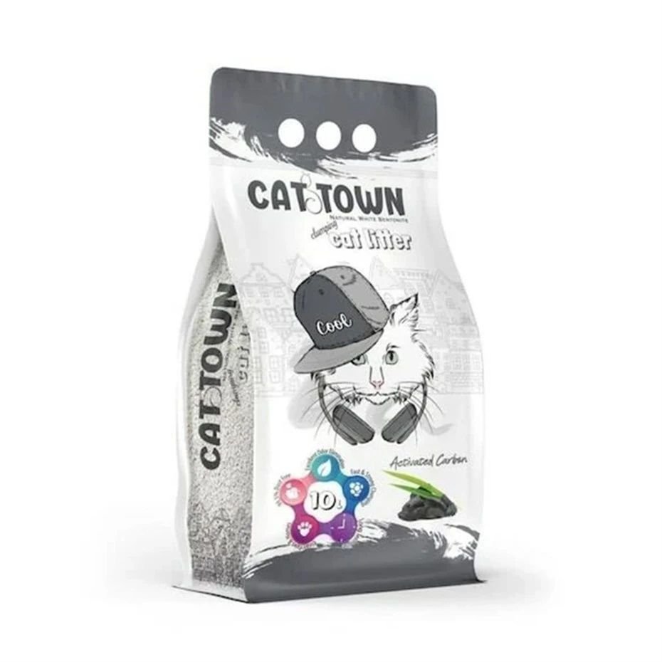 Cattown Aktif Karbonlu Bentonit İnce Taneli Kedi Kumu 10 Lt