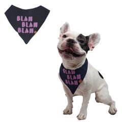 Pawstar Köpek Bandana Fular Lacivert Bla Bla No:3