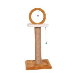 Çemberli Tablalı Kedi Tırmalama Kahverengi 78cm