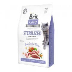 Brit Care Hipoalerjenik Kilo Kontrolü için Ördekli Tahılsız Kısırlaştırılmış Kedi Maması 2kg