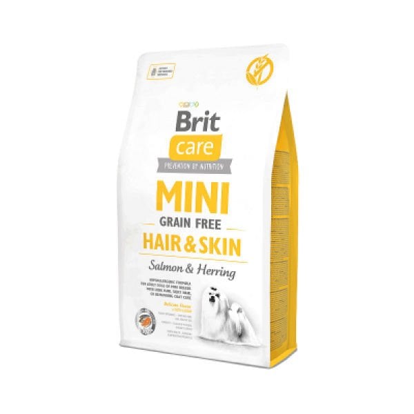 Brit Care Mini Hair&Skin Somonlu ve Ringa Balıklı Tahılsız Köpek Maması 2kg