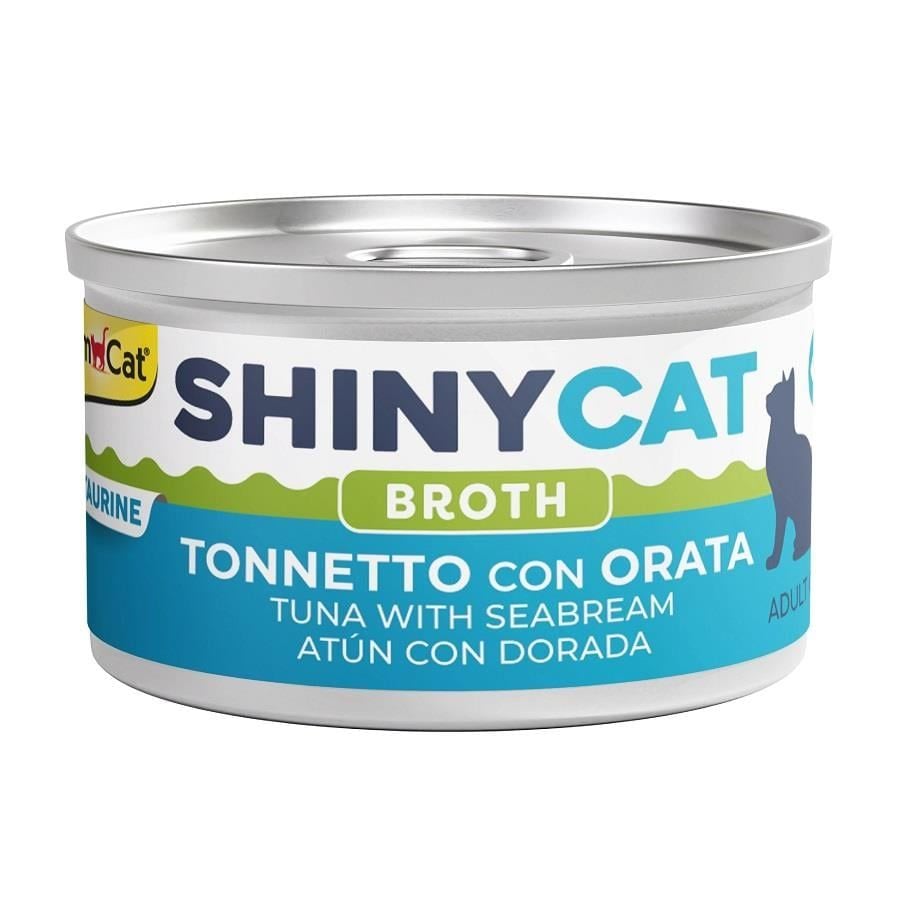 Gimcat Shiny. Çipuralı Ton Balığı  Kedi Konservesi Broth 70 Gr
