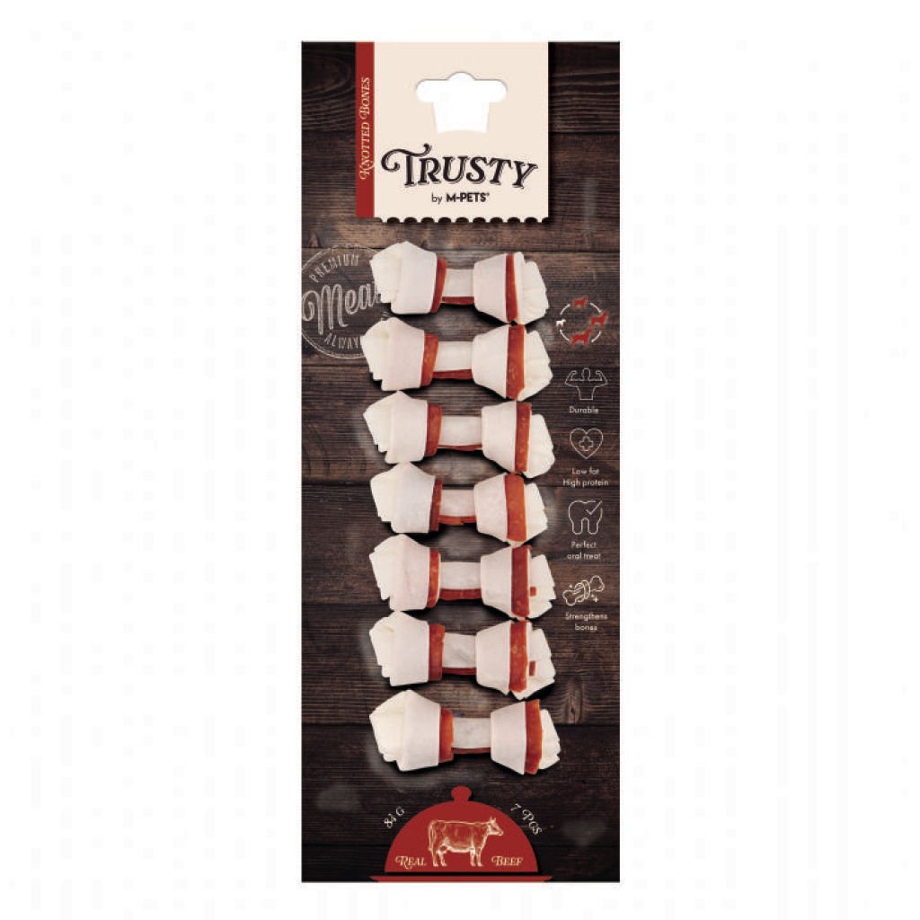 M-PETS TRUSTY BEEF DÜĞÜMLÜ KEMİK 7Lİ 6,4 CM 19046499