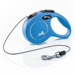 Flexi New Classic XSmall 3M İp Otomatik Köpek Gezdirme Tasması Mavi