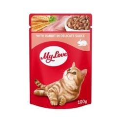 My Love Sos İçinde Tavşan Etli Pouch Kedi Maması 100 gr