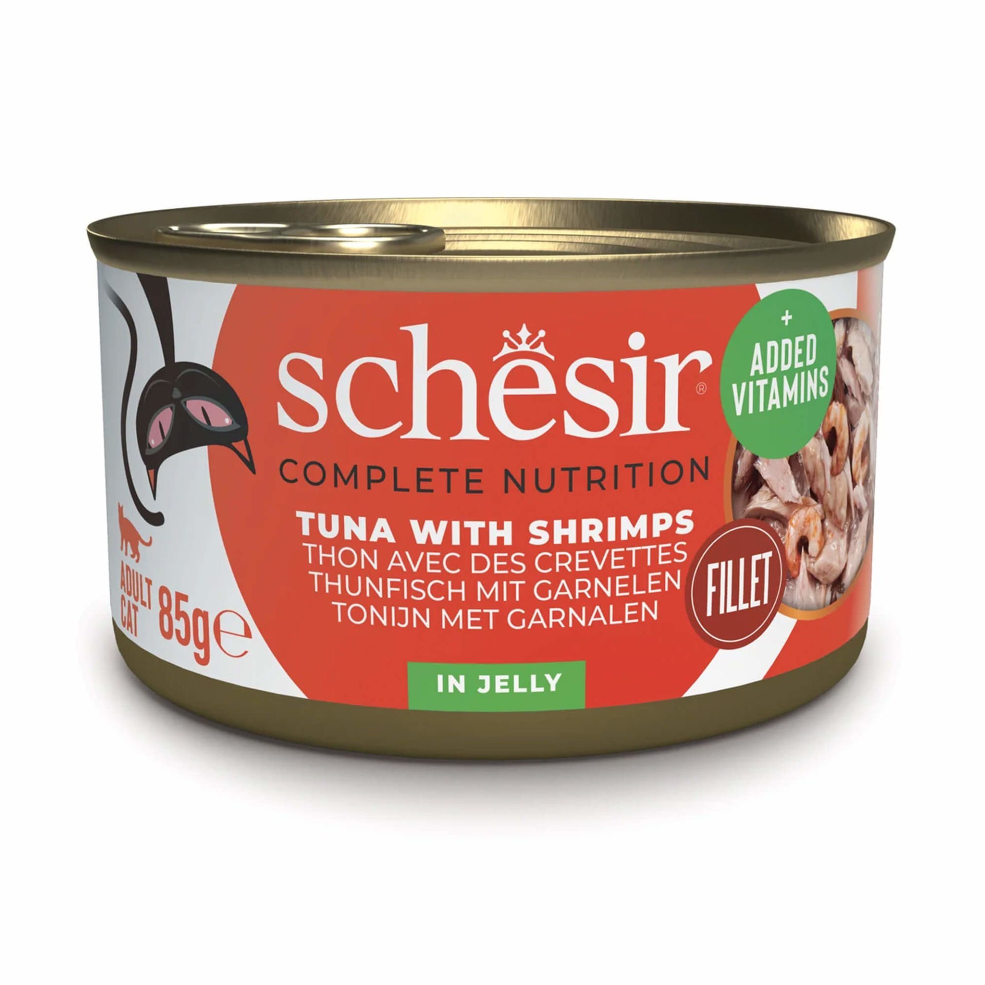 Schesir Ton Balıklı Karidesli Jöleli Kedi Konservesi 85 Gr