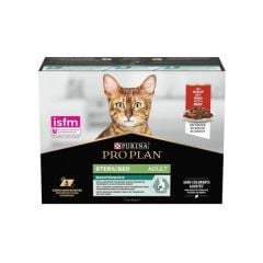 Pro Plan Sığır Etli Kısırlaştırılmış Kedi Yaş Maması 85gr 10 lu