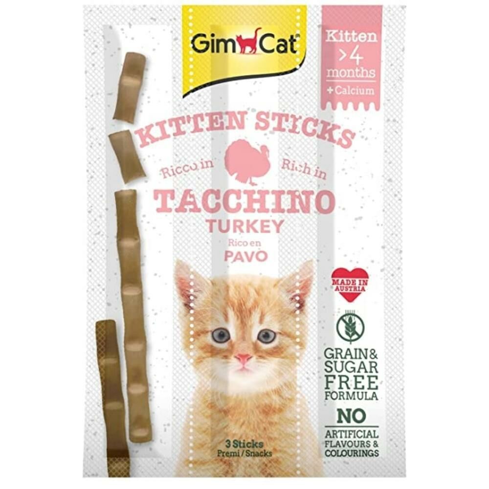 Gimcat Sticks Kitten Hindili Ödül Çubukları 3'lü