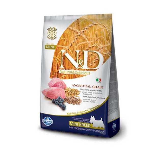 N&D Düşük Tahıllı Kuzu Yaban Mersini Küçük Irk Yetişkin Köpek Maması 2,5 Kg