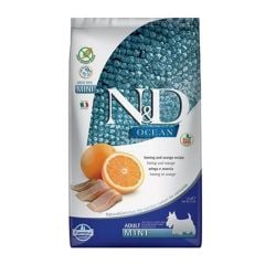 N&D Ocean Tahılsız Ringa Balık Portakal 2.5 Kg Mini Yetişkin Kuru Köpek Maması