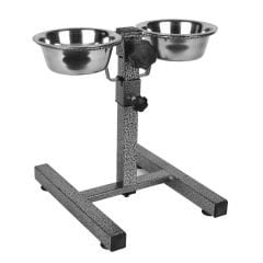 Flip İkili Ayarlanır Çelik Mama Kabı ve Standı 945 ml KE-3315A