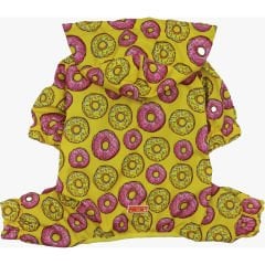 Pawstar Büyük Irk Köpek Yağmurluk Tulumu Kapşonlu Donut Desen 22513 - 4XL