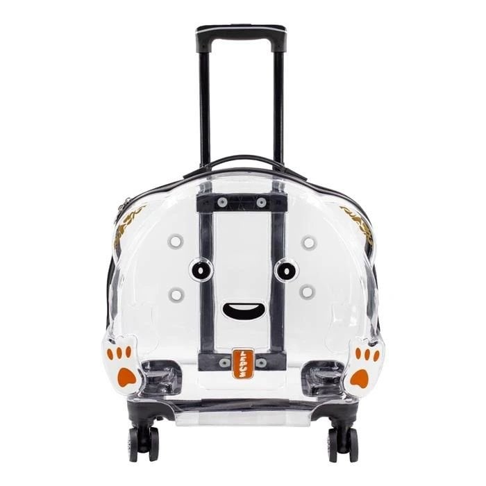 Lepus Wheel Bag Çekçekli Şeffaf Kedi Köpek Taşıma Çantası
