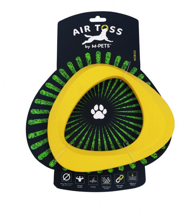 M-Pets Air Toss Mobius Dayanıklı Suda Yüzen Köpek Oyuncağı  Sarı 10658206