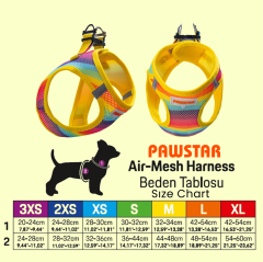 Pawstar Air Mesh Göğüs Tasması XS Watermelon